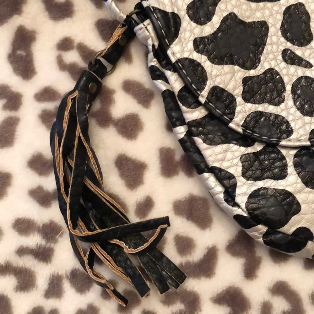 77kids Leopard Crossbody Purse Flap Tassle